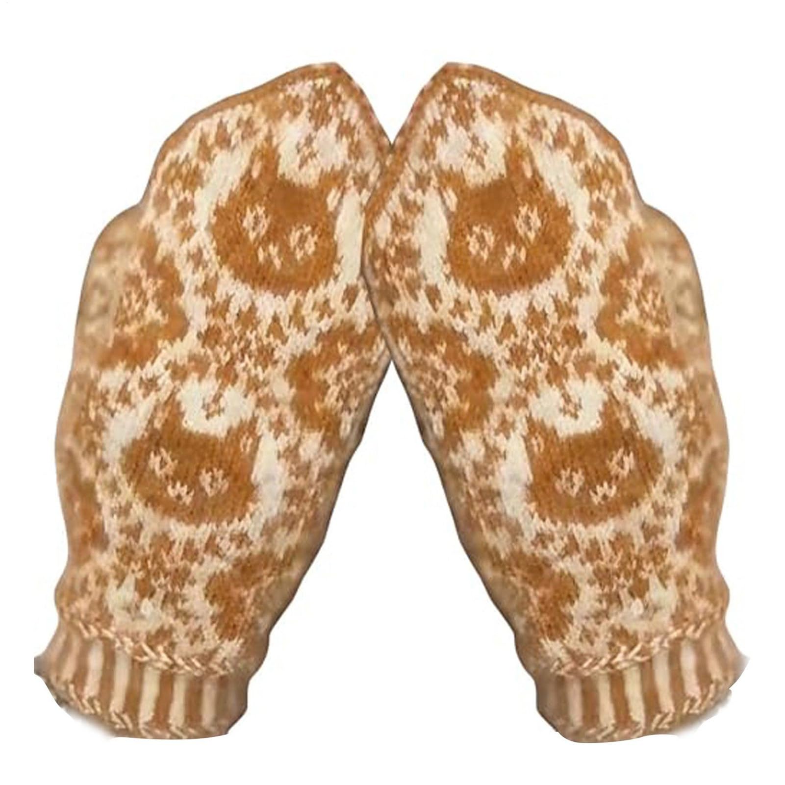 Manoplas para mujer con patrón de gato: guantes gruesos y cálidos de invierno 8
