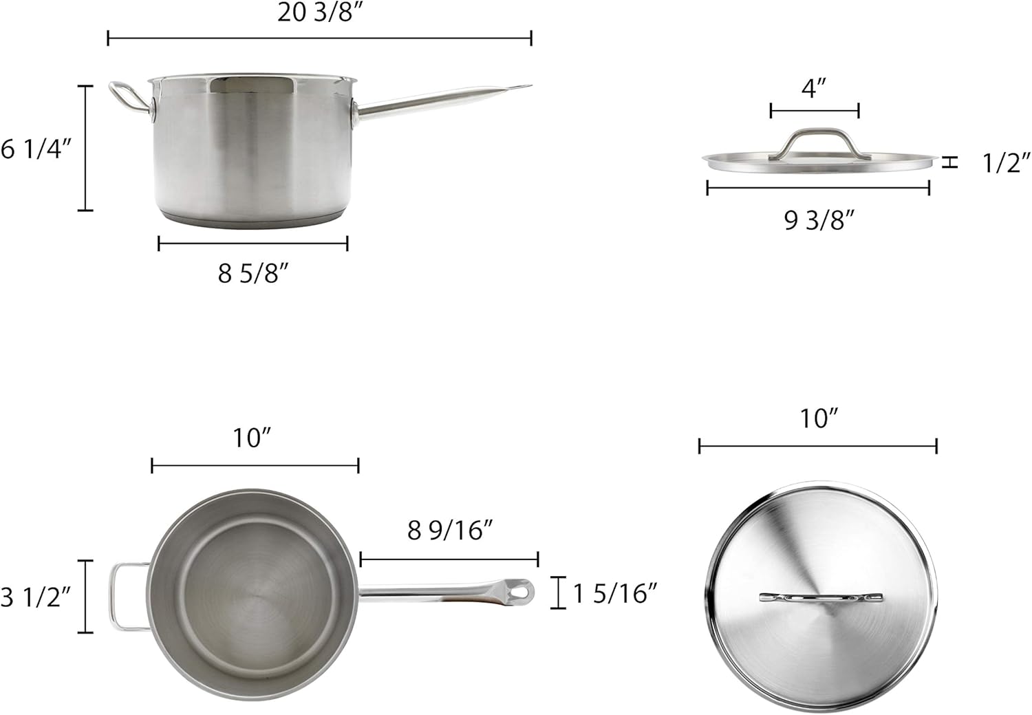 Thunder Group Sauce Pan, 7-5/8-Quart