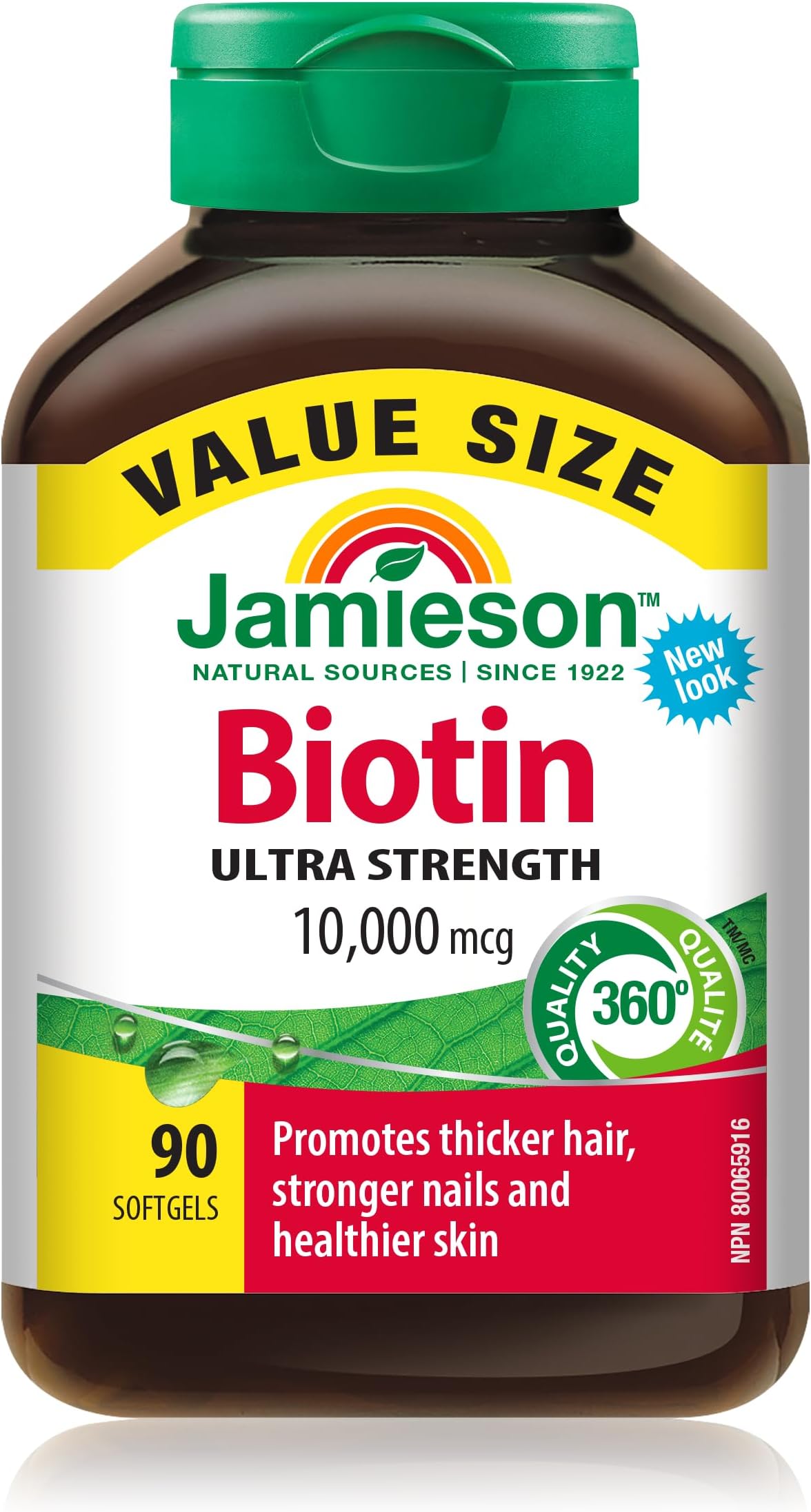 Jamieson Biotin 10,000 mcg Value Size 90 Softgels