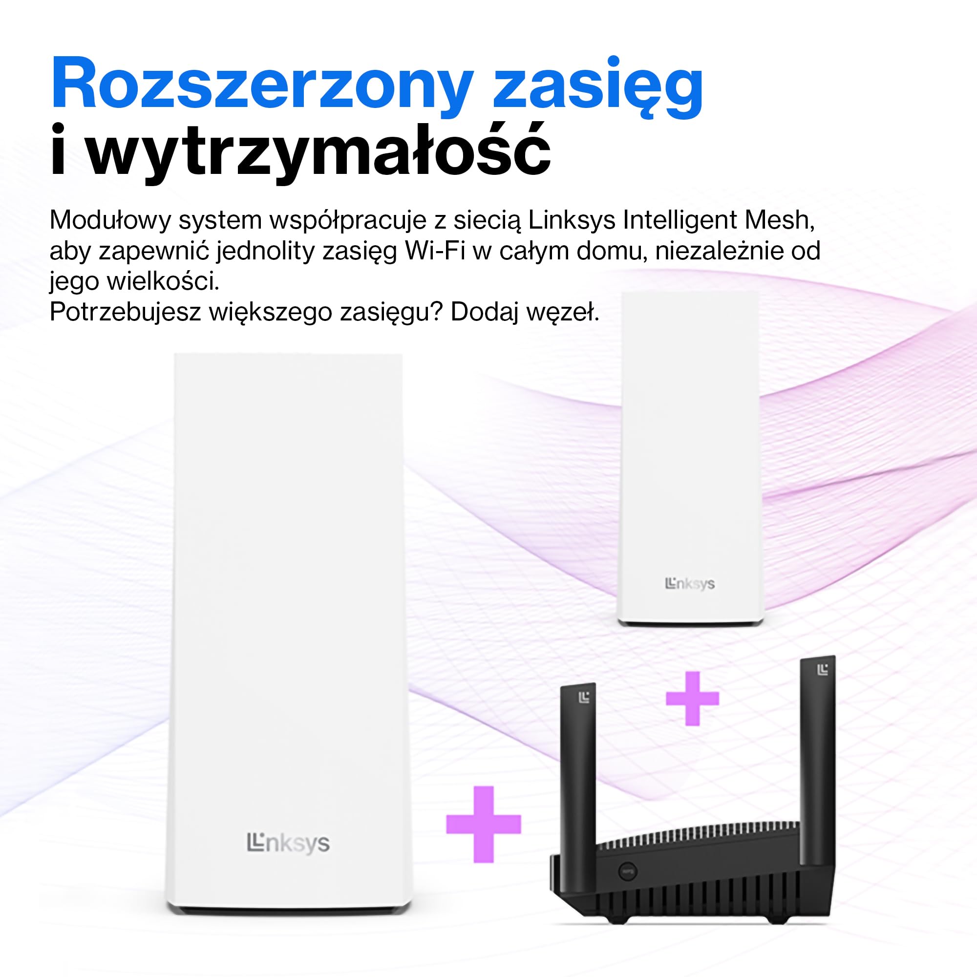 Linksys Hydra Pro 6E Triple Band Mesh WiFi Router 6E (do gier, 8 strumieni, pasmo 6 GHz, przepustowość do 6,6 Gb/s, zasięg 250 m2, ponad 55 urządzeń, współpracuje z Velop Mesh)