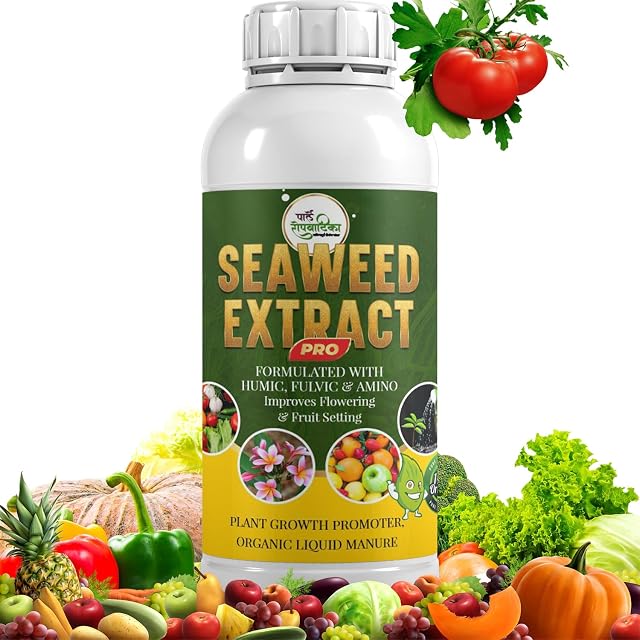 Seaweed Extract Liquid Concentrate (250ml) Organic Liquid Fertilizer Flower, Vegetable & Fruit Feed | All Purpose Plant Food for Indoor & Outdoor - Garden Fertiliser