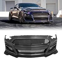 Vista 10 de FREEMOTOR802 Defensa delantera para Ford Mustang 2015-2017, estilo GT500. Kit de conversión de cubierta completa de defensa delantera en negro