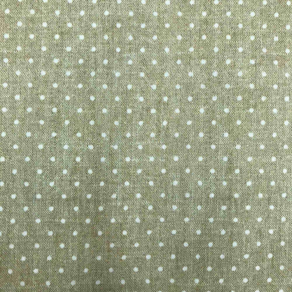 Kt KILOtela - Tela de loneta resinada - Mantelería Antimanchas - Retal de 100 cm Largo x 140 cm Ancho | Geométrico, Topos - Beige, Blanco ─ 1 Metro