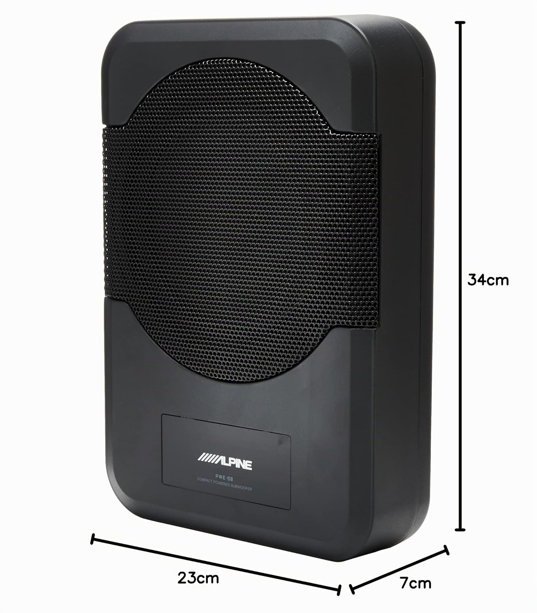 Subwoofer - Alpine PWE-S8, Autoamplificado, 8", 240W
