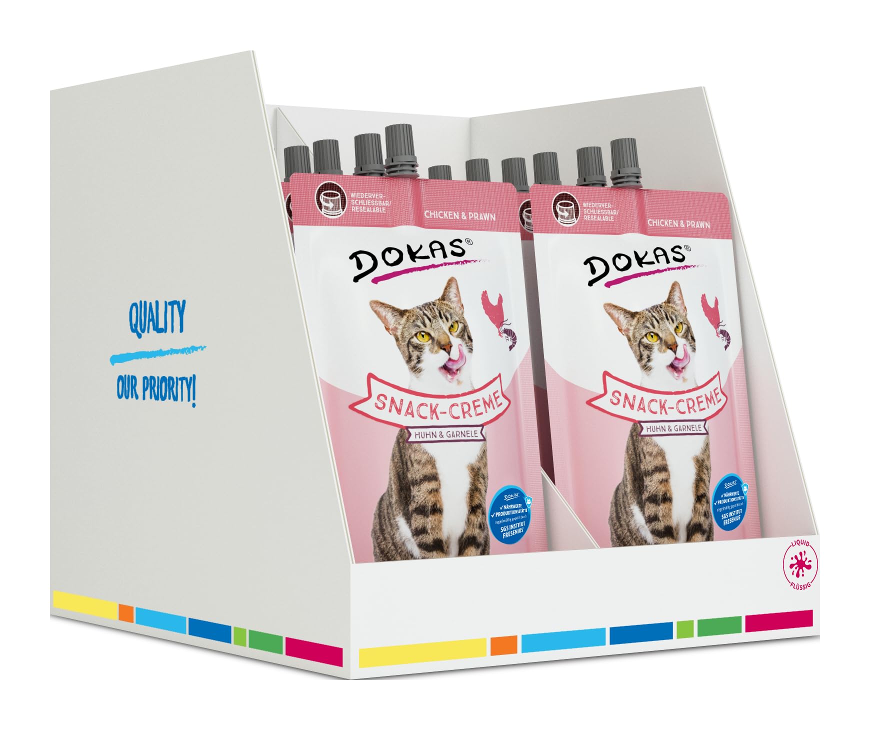 DOKAS Snack-Creme mit Huhn – Cremiger Premium Snack für Katzen – Ideal als Topping oder zur Belohnung