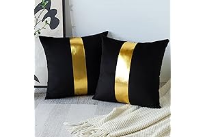 Artscope Modern Gold Velvet Couch Pillows