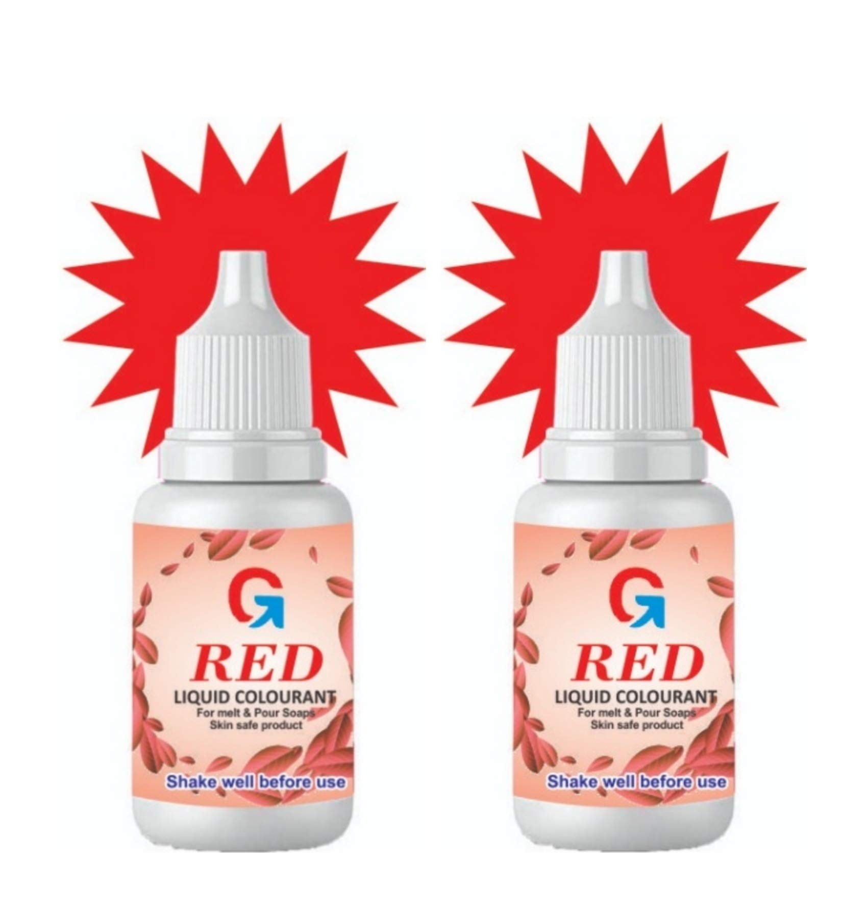 G-Uncle-G DIY Liquid Soap Making Color RED for Melt and Pour Soaps 15 ML Set of 2