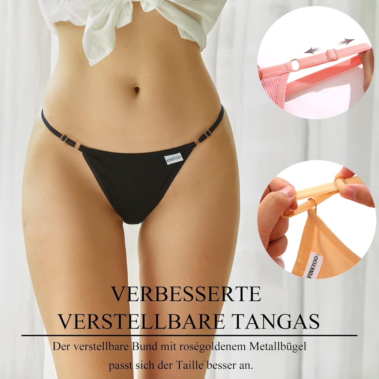 Pack De 6 Strings Gainants Taille Haute - Ventre Plat Sans Coutures - Slips Respirants Femme S-XL
