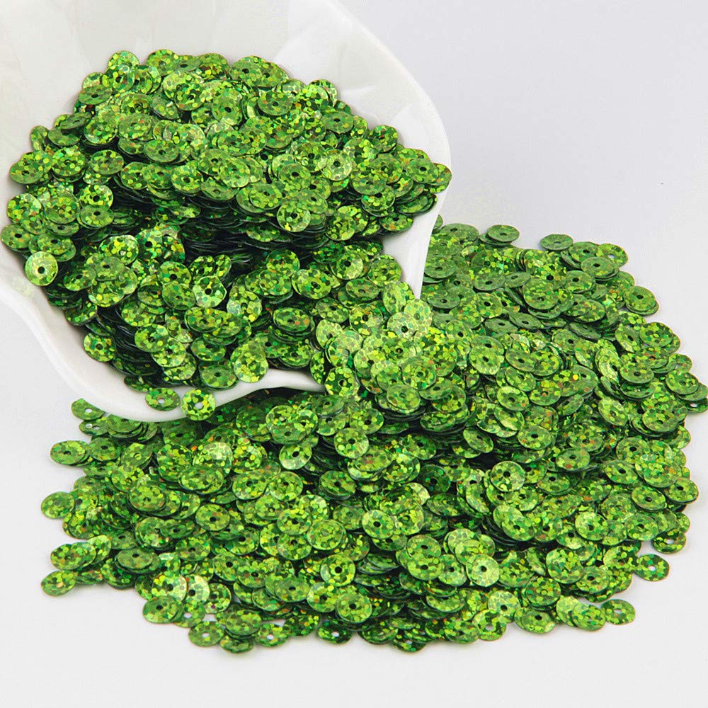 Cekiny do przyszywania, Cekiny do rękodzieła i szycia Jasnozielone 3mm-30mm(3mm Light Green)