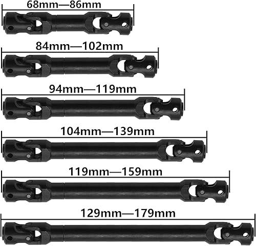 Miniatura 2 de 2 ejes de transmisión universales a control remoto compatibles con Traxxas TRX4 Axial SCX10 AXI03007 Redcat Gen7 RC4WD D90 TF2 110 RC Crawler Car