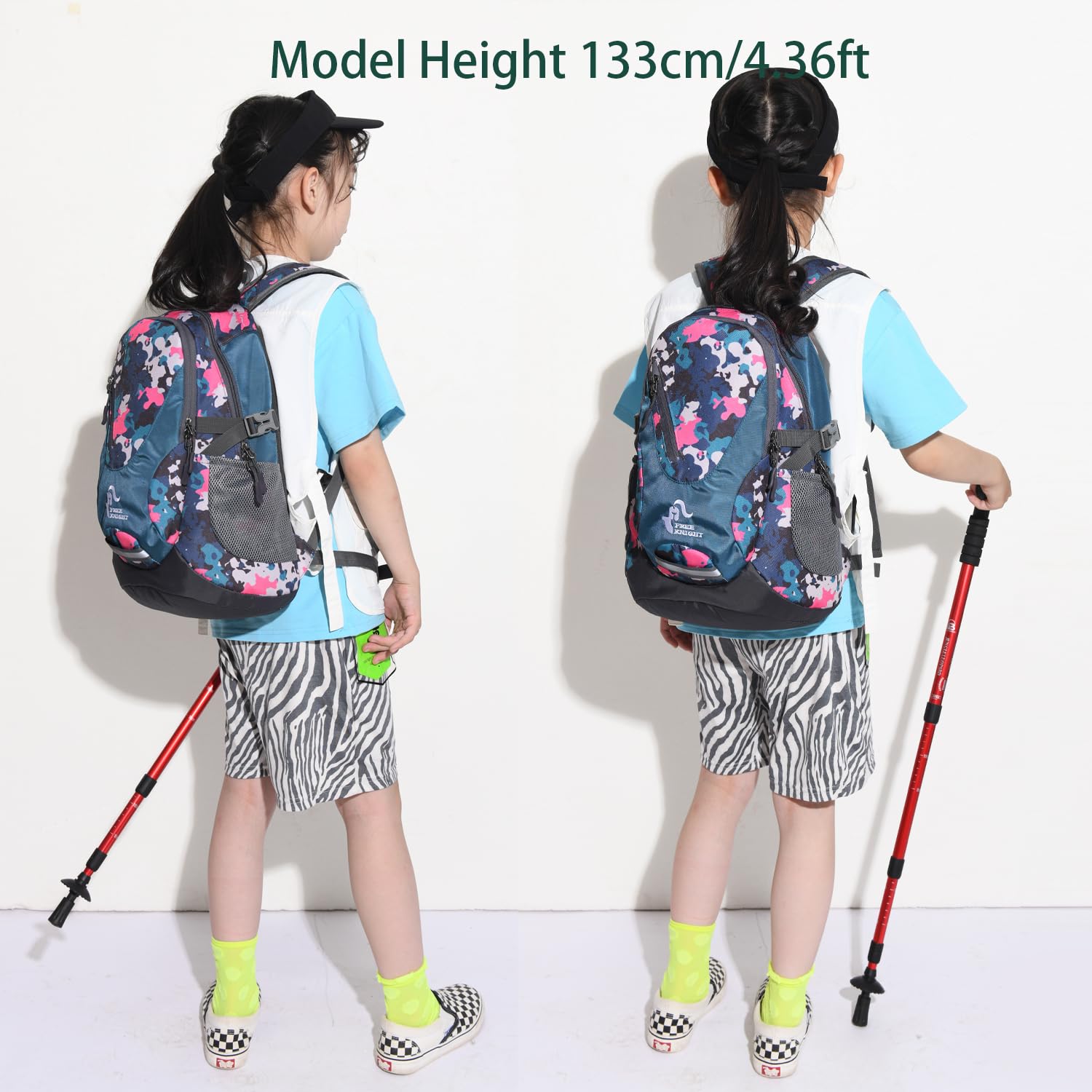 Bseash Kleine Größe 20L leichte wasserdichte Rucksack, Outdoor Sport Travel Daypack für Radfahren Wandern Reiten Radfahren Reisen (Rose Camo)