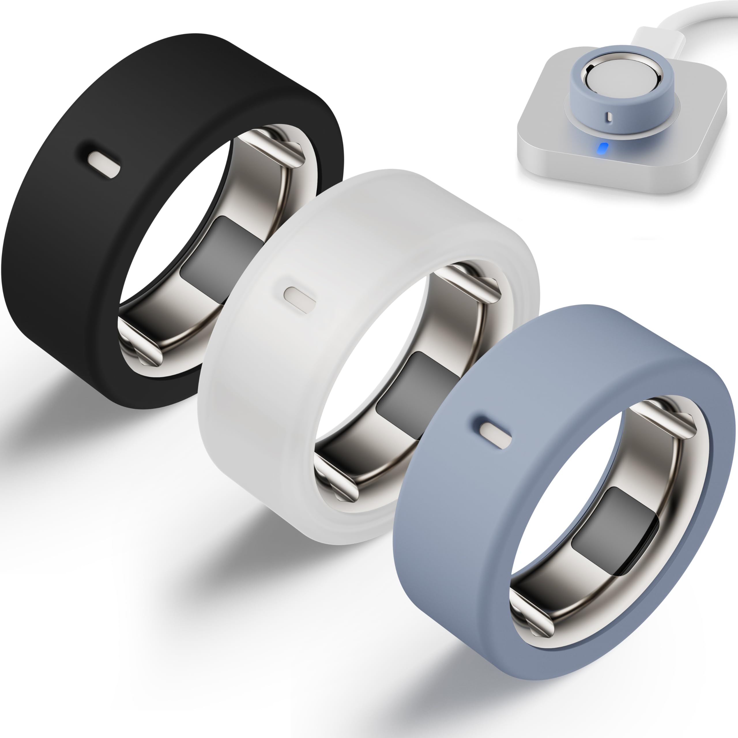 Snyeest Protector Compatible for Oura Ring 4/Gen 4 Ceramic/Gen 3 Cover,Silicone Anti-Scratch Elastic Ring Finger Case Woking Out Gym for Women Men-