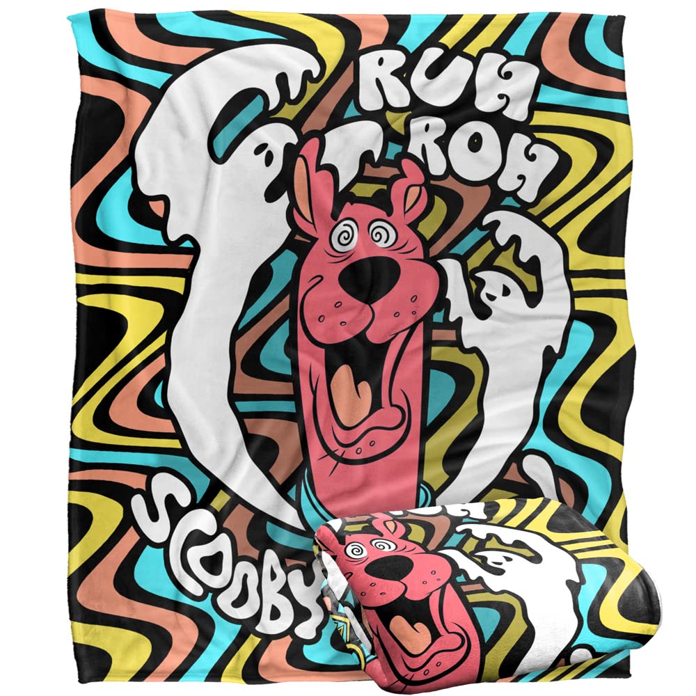 SCOOBY DOO! Blanket, 152 x 127 cm Ruh Roh Ghosts Silky Touch Super Soft Throw Blanket