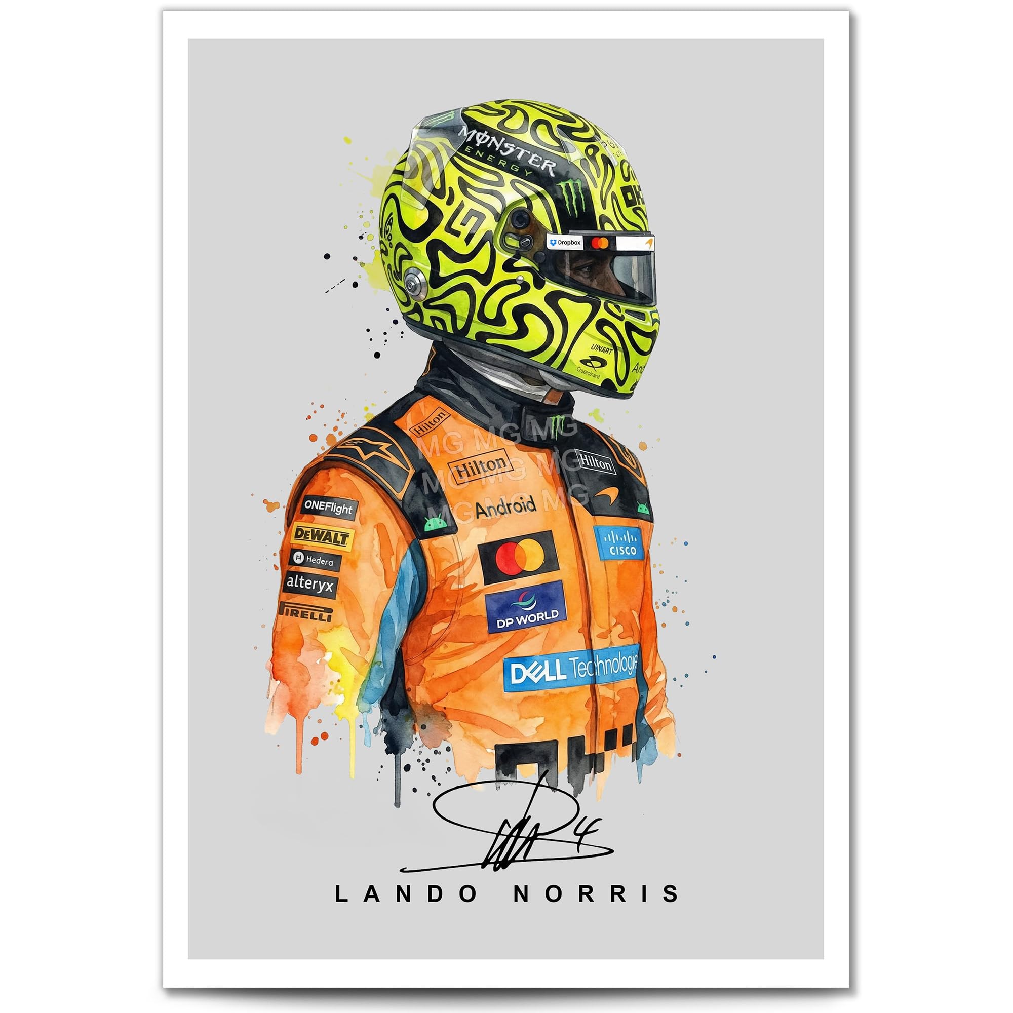 Lando Norris signed photo F1 Helmet 2026 Season Poster Print Autograph Framed Display Memorabilia Gift (Lando Norris 2026, A4 Print (Unframed))