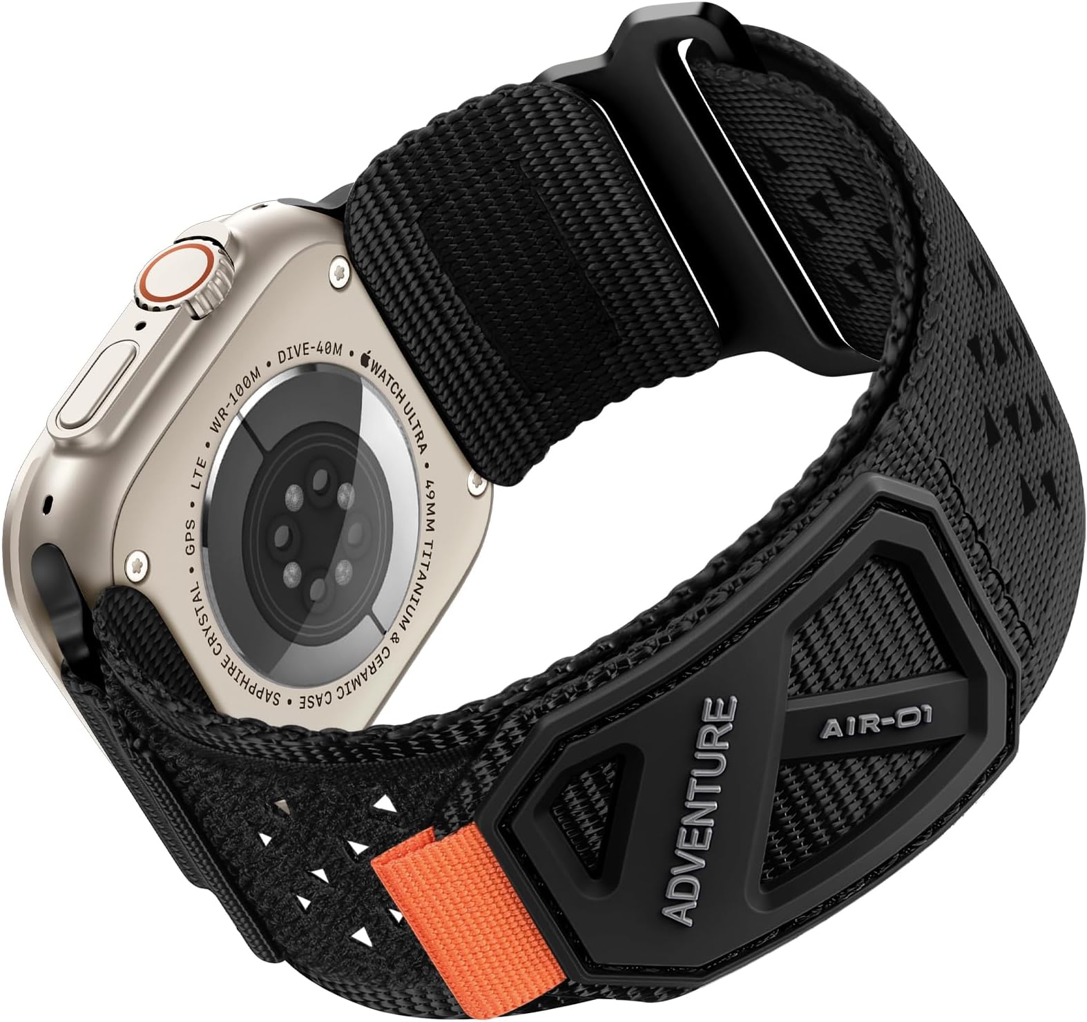 Lenrao ソフトナイロン Apple Watch Ultra 2 バンド 49mm Series 10/9/8/7/6/5/4/3/SE iWatch バンド メンズ 46mm 45mm 44mm 42mm 頑丈なスポーツストラップ ブラック/ブルー/グレー/グリーン