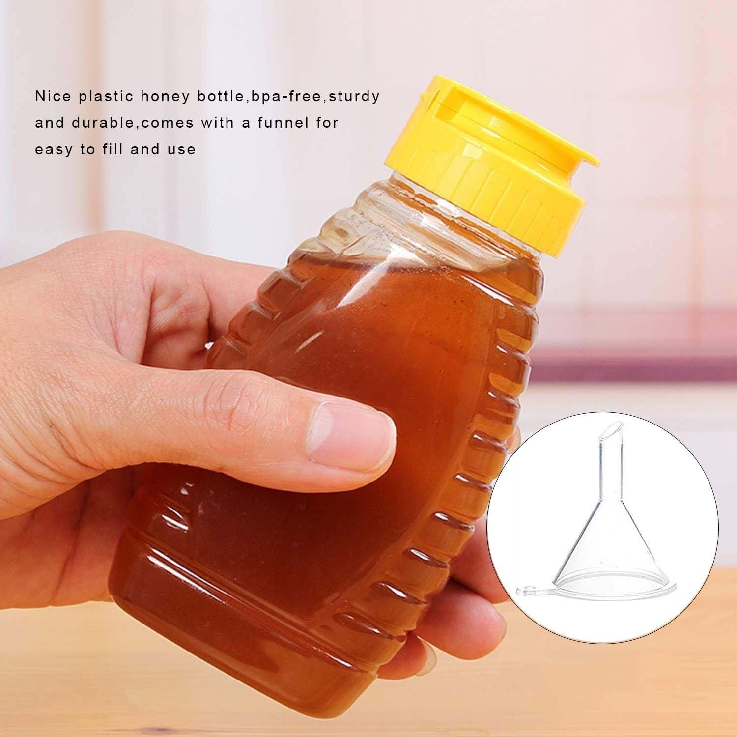Bottiglia Squeeze Bottiglia da Spremere for Ketchup, Salsa for Insalata, Plastica Trasparente, Confezione da 5 Condimento Dispenser(360ml)