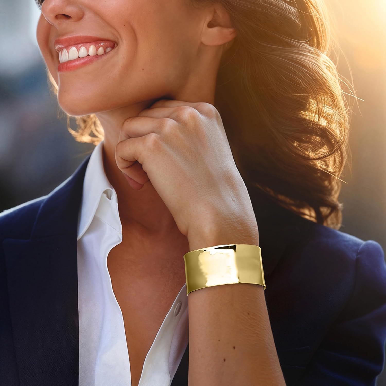 Ross-Simons Italian 14kt Yellow Gold Wide Cuff Bracelet