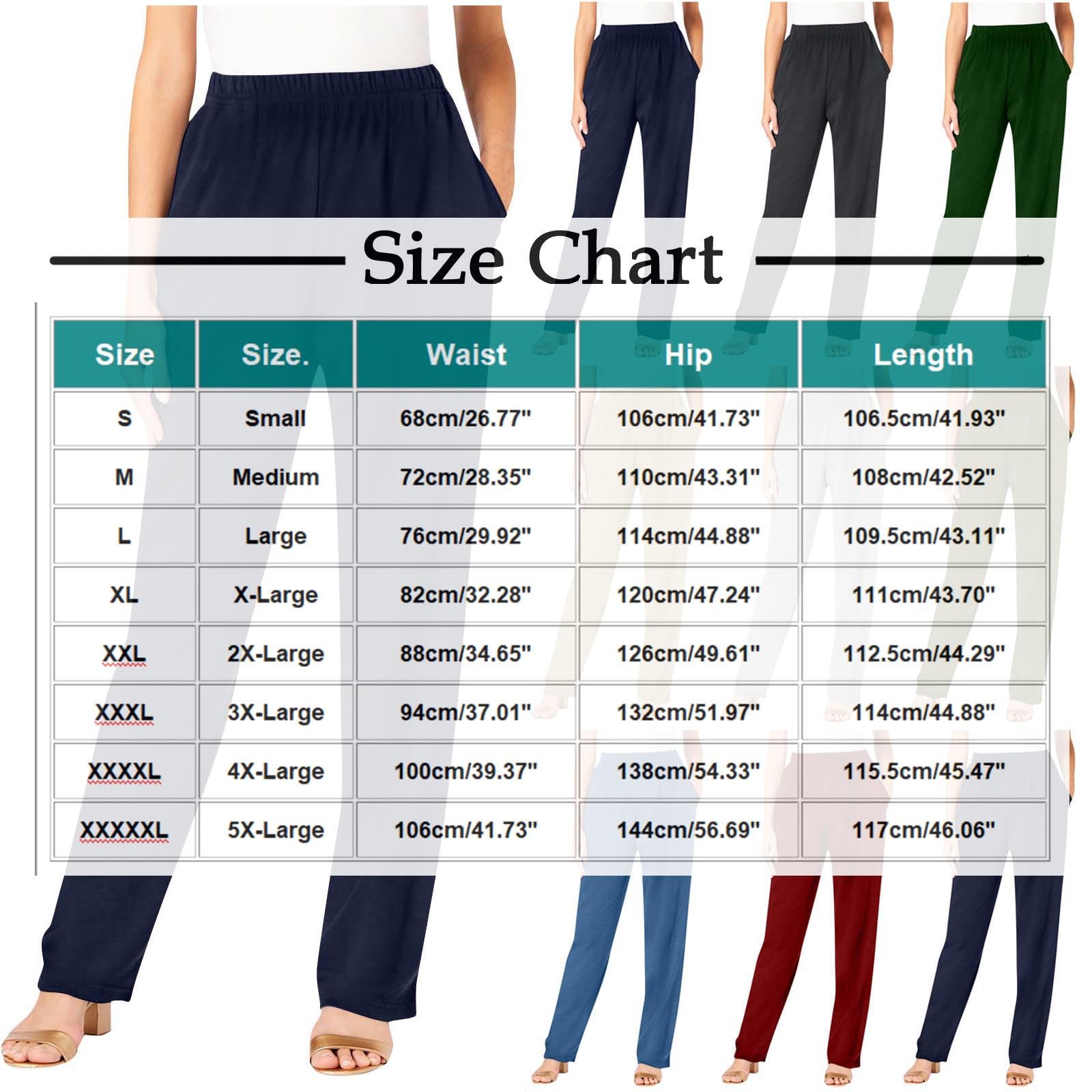 Générique Pantalon Droit Femme Taille Élastique Poches Couleur Unie
