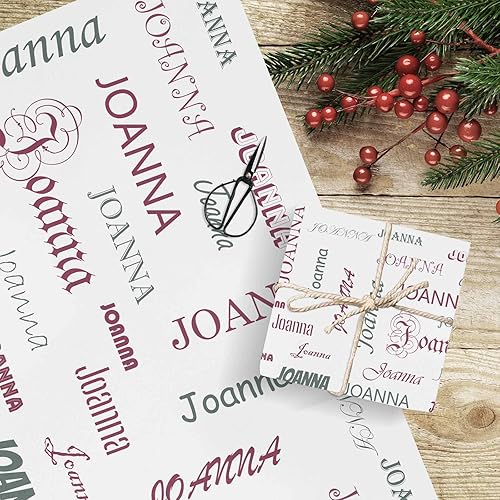 Miniatura 3 de Nombre personalizado en papel de regalo para regalo, rollo de papel de regalo personalizado con texto, regalo de envoltura personalizado, unisex,