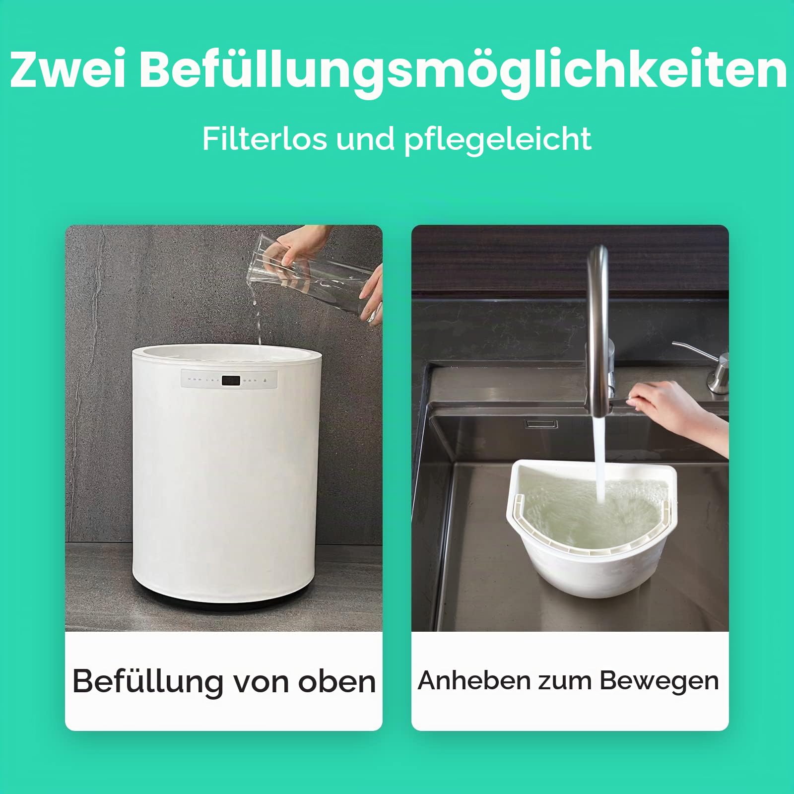 Luftbefeuchter für große Räume, 10-Liter-Dampfluftbefeuchter für das ganze Haus mit automatischer Abschaltung, 3-Stufen-Nebel, maximale Leistung von 1200 ml/h, Abdeckung von bis zu 1000 Quadratfuß