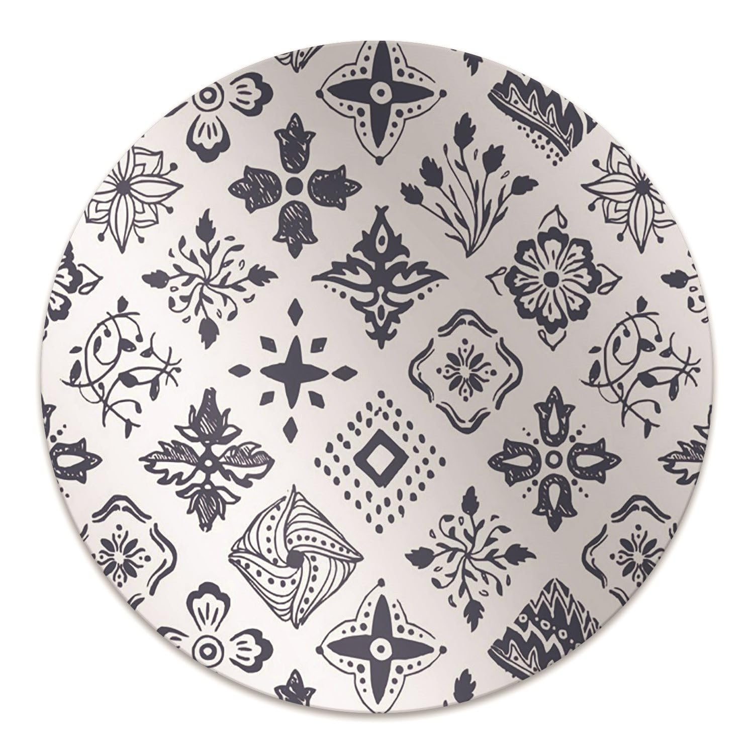 Protège-sol pour maison et bureau tapis PVC géométrique ø100 cm