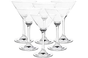 Juvale Set of 6 Petite Martini Glasses for Cocktail Parties, Mini Desserts and More