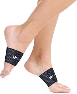 Copper Arch Relief Plus Orthotic Support Compression Band - Plantar Fasciitis Pain Relief Fit Foot Sleeve For High, Low Arches, Flat Feet For Men, Women (Medium, White logo)