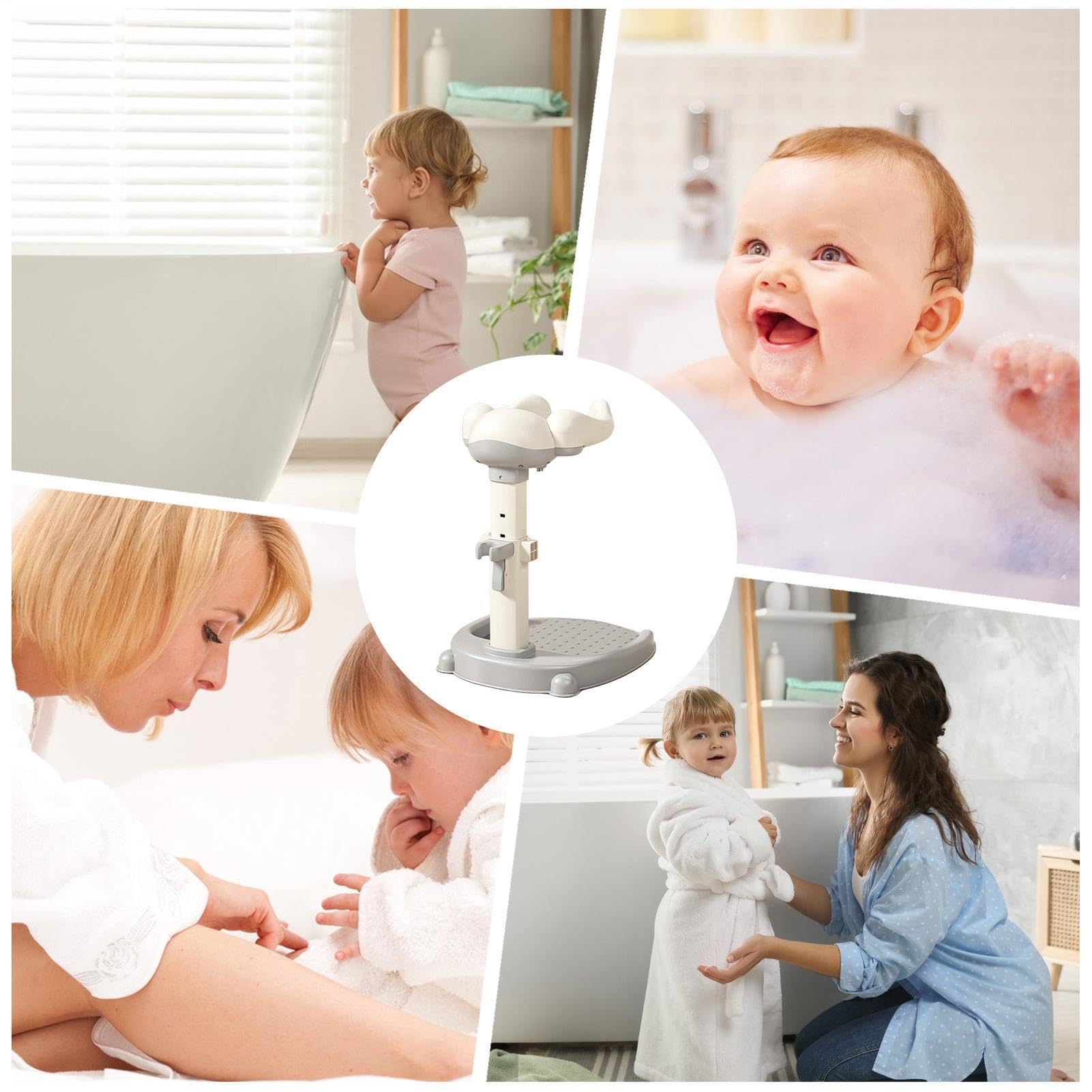 Supporto per vasca da bagno per bambini, supporto regolabile in altezza