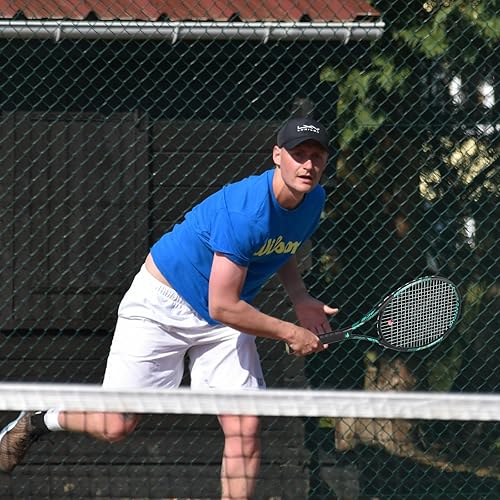 Miniatura 6 de Raqueta de tenis profesional para adultos, 2 jugadores de 27 pulgadas, raqueta de tenis de velocidad aceptable para principiantes y profesionales