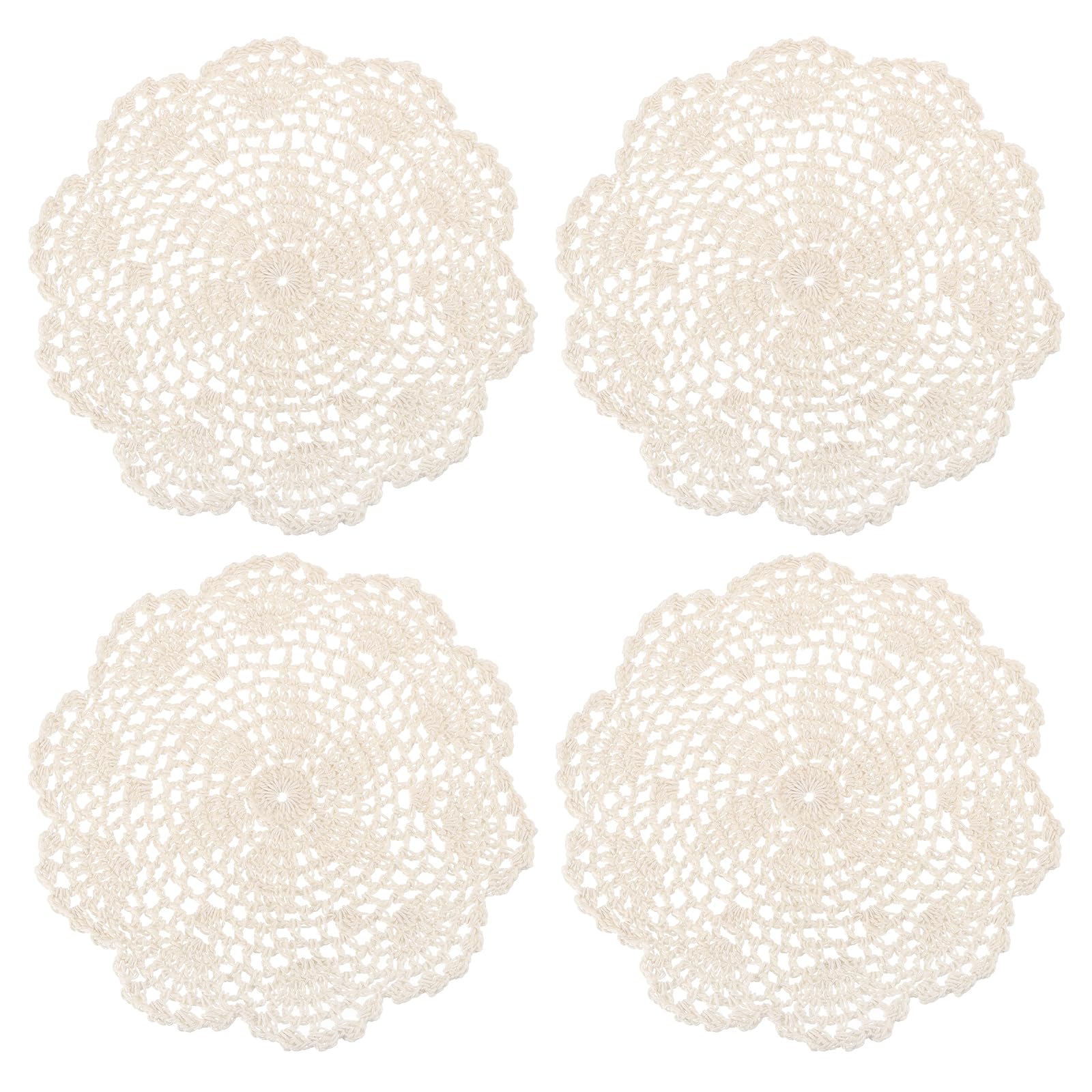 Napperon dentelle fait main lot de 4 idée cadeau décoration mariage