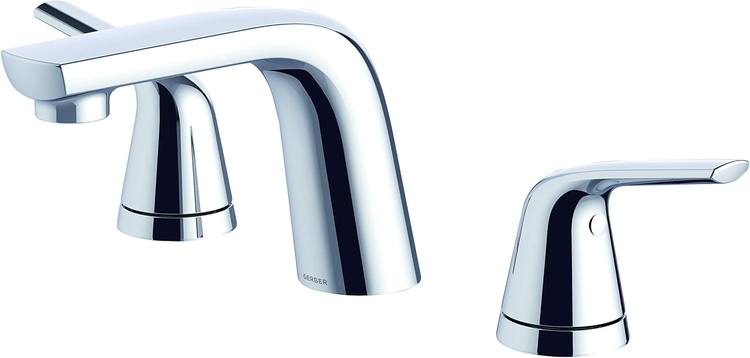 Gerber Plumbing Lemora Widespread Lavatory Faucet with Metal Touch-Down Drain