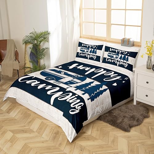 Miniatura 4 de Juego de ropa de cama para decoración de coche de campamento, tamaño individual, funda de edredón de granja occidental con 1 funda de almohada (sin