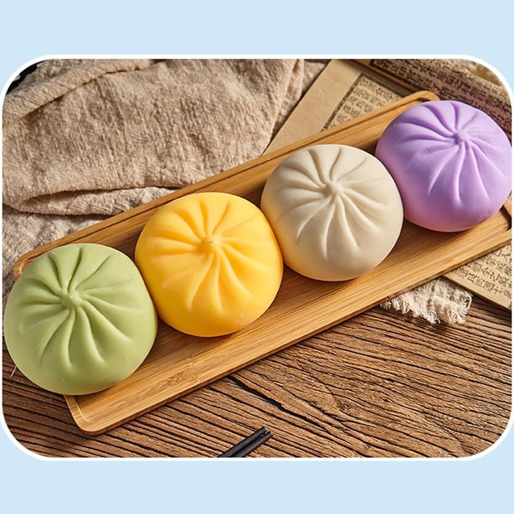Dumpling Stress Balls Fidget Sensory Toy,Squeeze Dough Ball Stress Relief Hand Toy, Decompression Squeeze Toys, for Anxiety Relief, for Kids and Adults