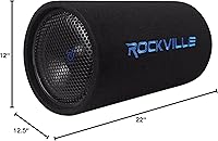 Vista 8 de Rockville RTB10A 10" 500w Powered Subwoofer Bass Tube+Bass Remote + Amp Kit