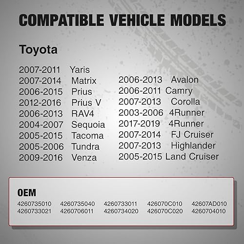 Miniatura 7 de BDFHYK Sensor TPMS mejorado 315Mhz Sistema de monitoreo de presión de neumáticos compatible con Toyota 4Runner Avalon Camry Corolla FJ Cruiser