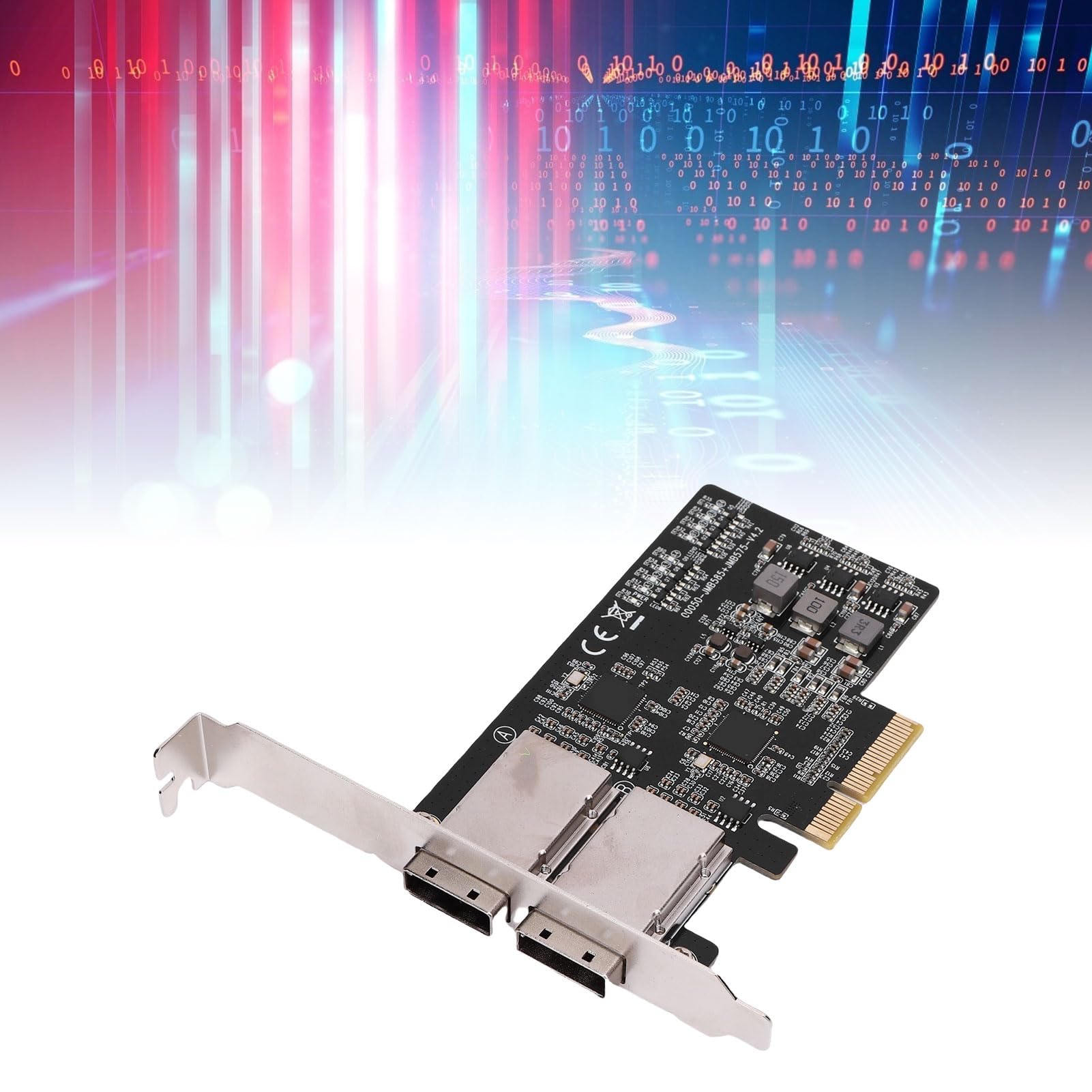 Scheda controller RAID PCIe a SAS doppia porta 5Gbps ad alta velocità LED indicatore server scheda RAID