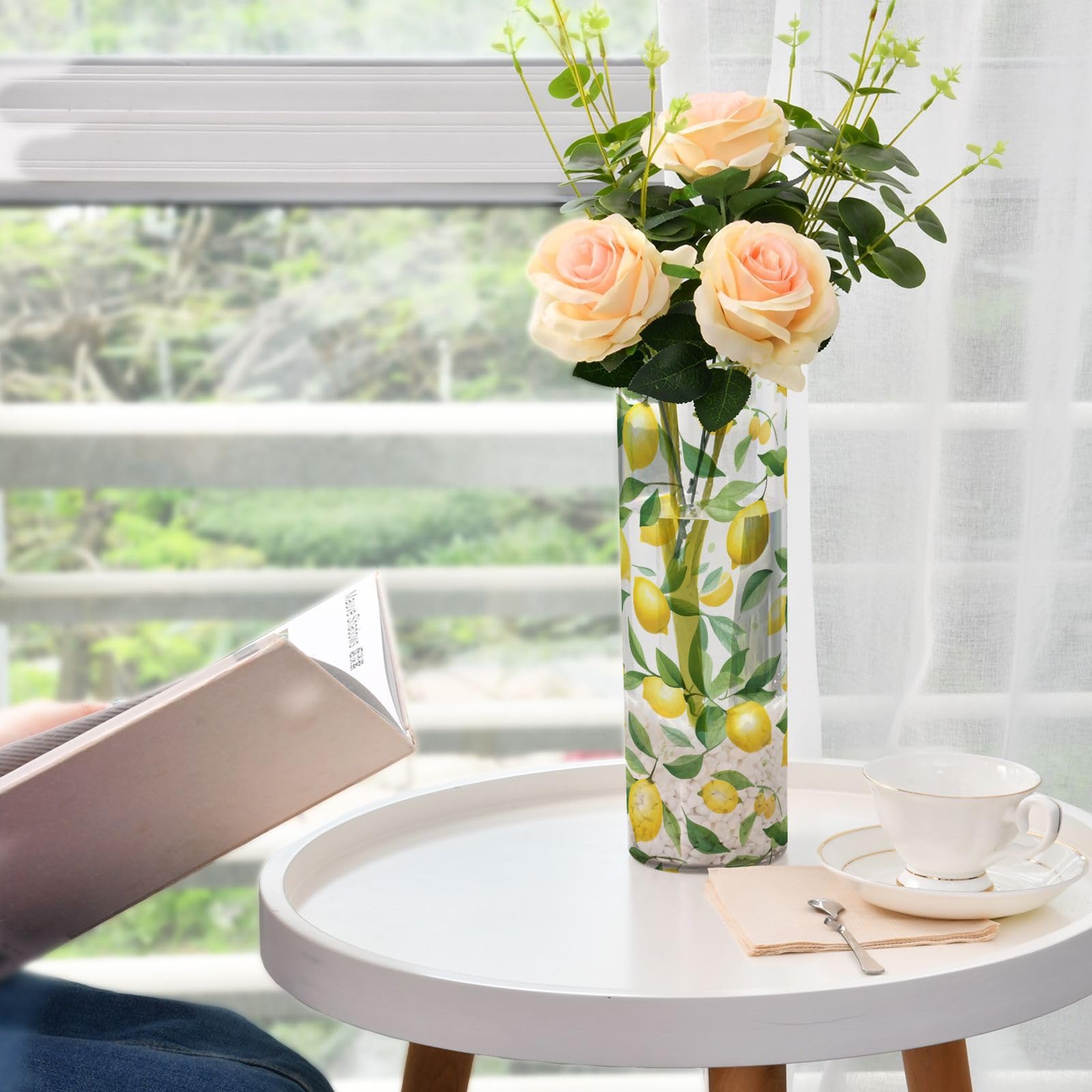 Amazon.com: J JOYSAY Lemon Leave Flower Vase for Centerpieces