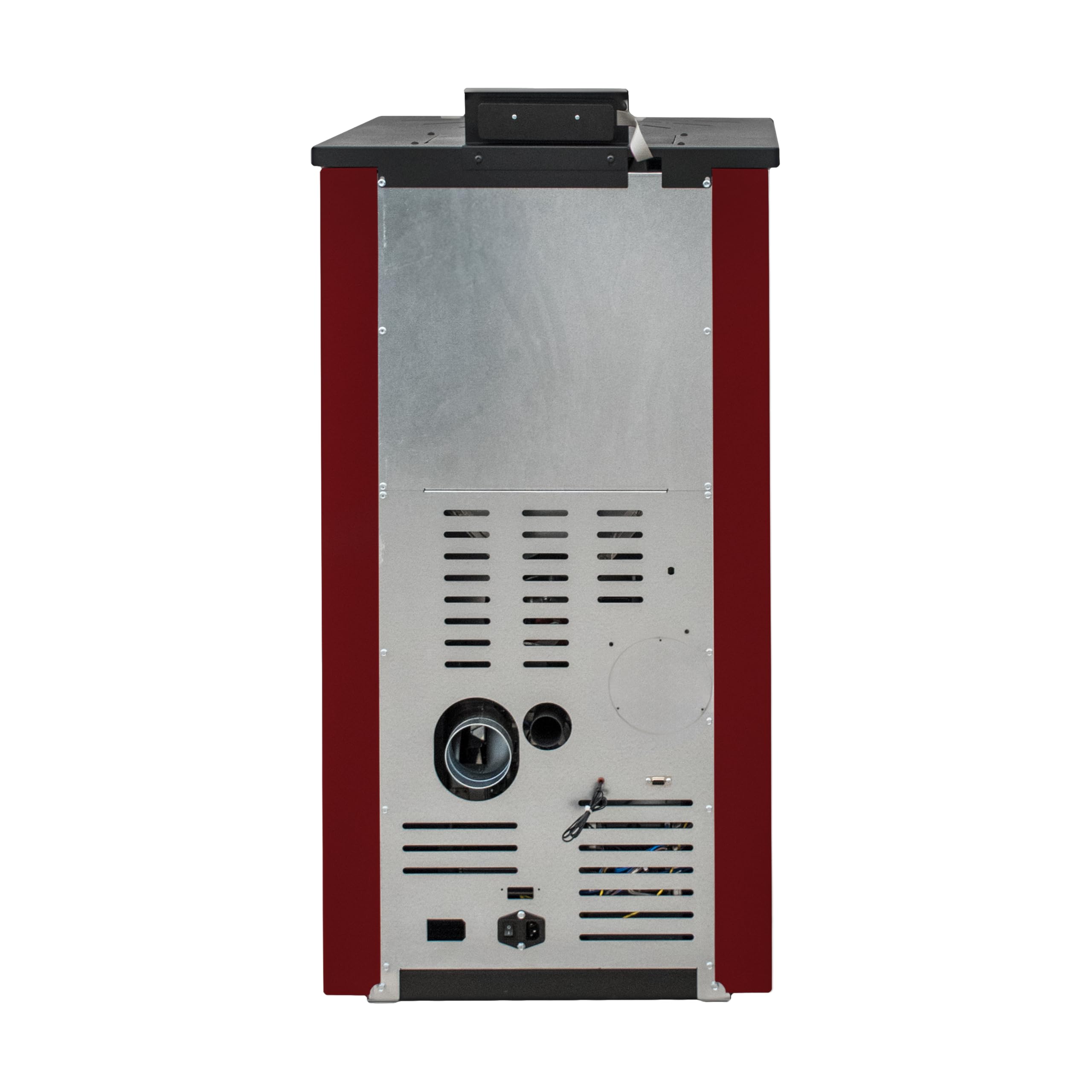 STUFE A PELLET ITALIA Canada 12 KW 5 Sterne | Pelletöfen Effizienz 91% Heizt 120m² Autonomie 15 Std. 5-Sterne-Zertifiziert Programmierbar 5 Kräfte 24 Monate Garantie Rot