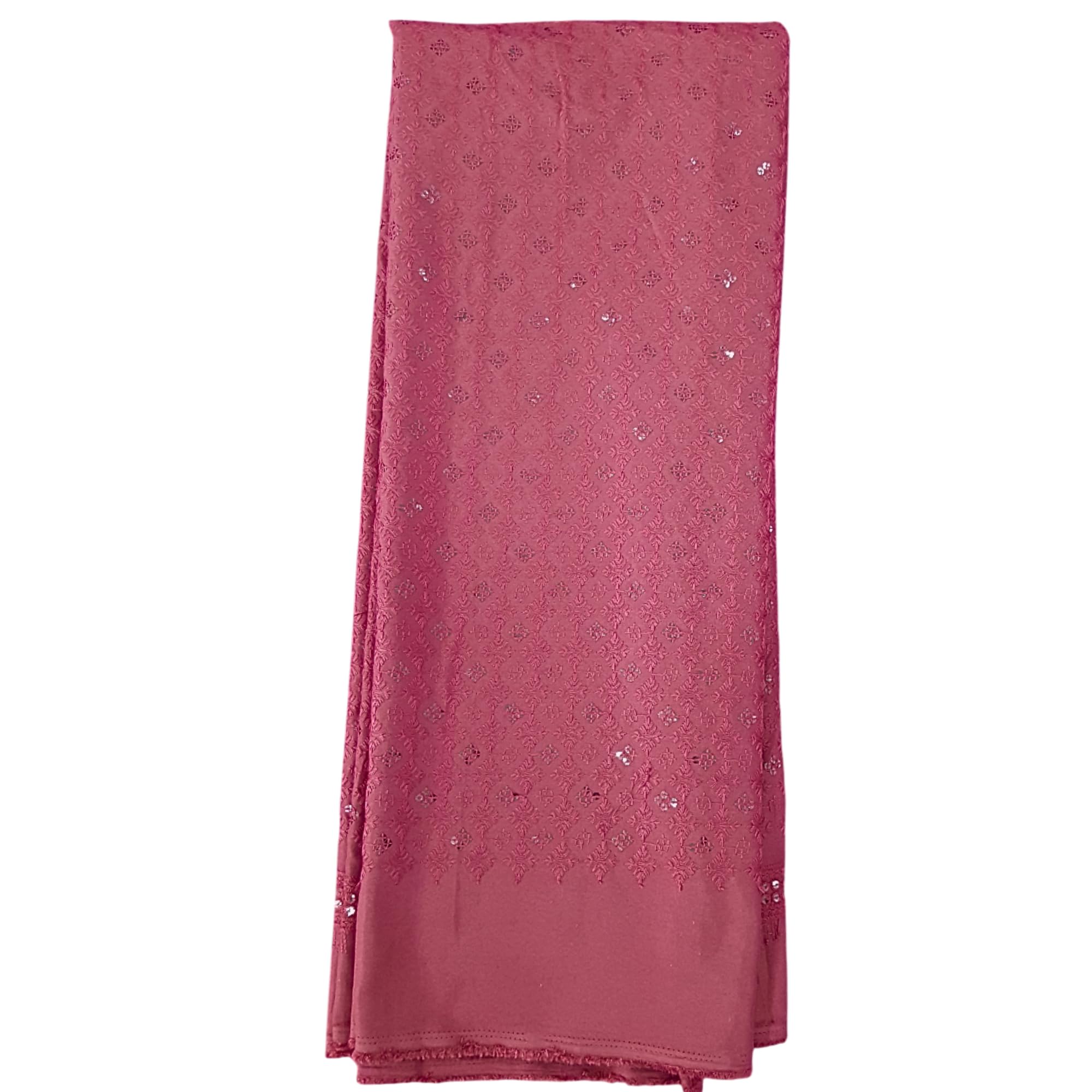 Shifly Women Chikankari Embroidery Kurti Fabric Unstitched with Sequin Work | Soft Rayon Kurti Material for Women | Floral Embroidered Dress Fabric for Kurti Stitching-image-39