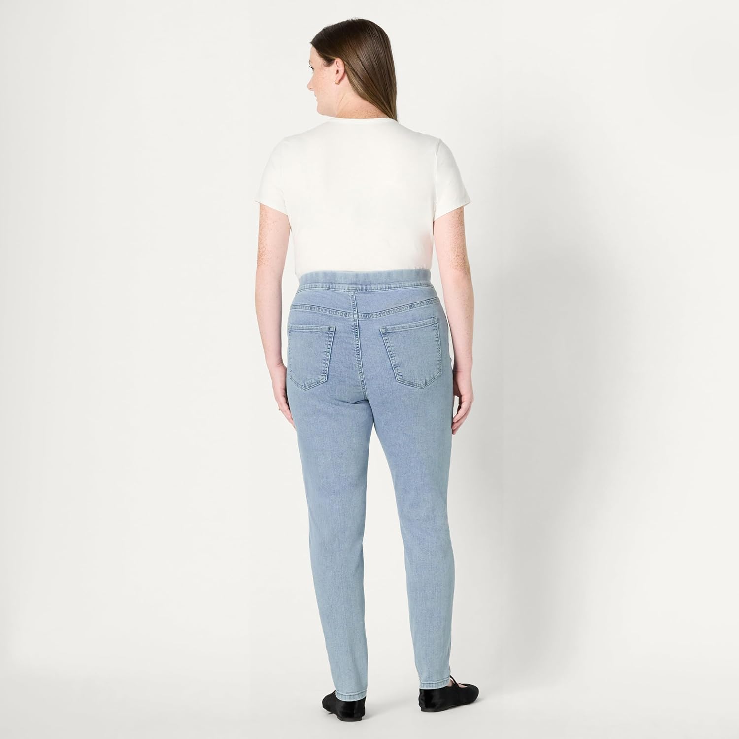 Amazon Essentials Women's Stretch Denim Mid-Rise Pull-On Travel-Friendly Flexible Jegging - Image 7