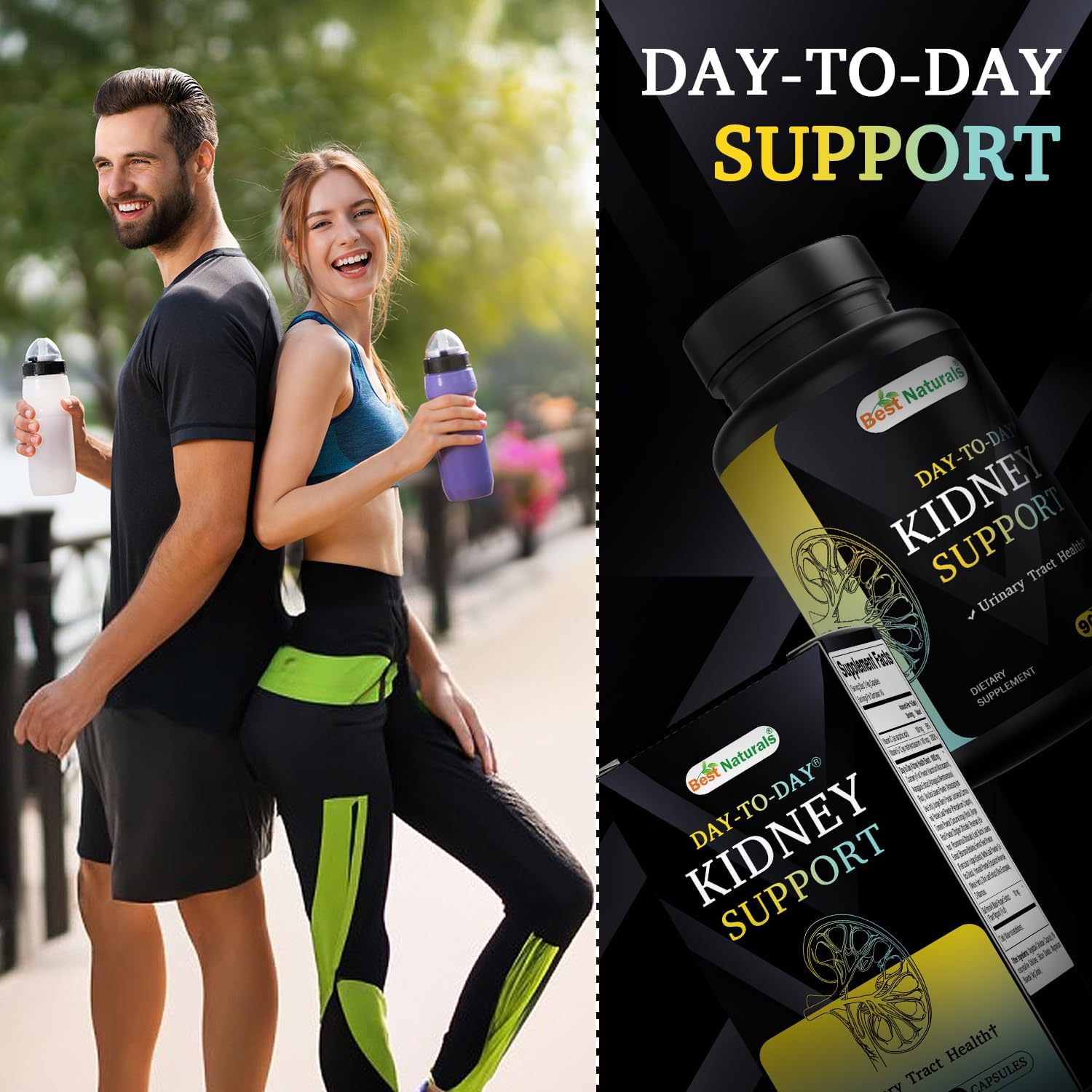 Best Naturals Day-to-Day Kidney Support with Cranberry Fruit, Vitamin C, B12, D-Mannose, Uva Ursi, Juniper Berry, Parsley Leaf 90 Veg Capsules - Image 4