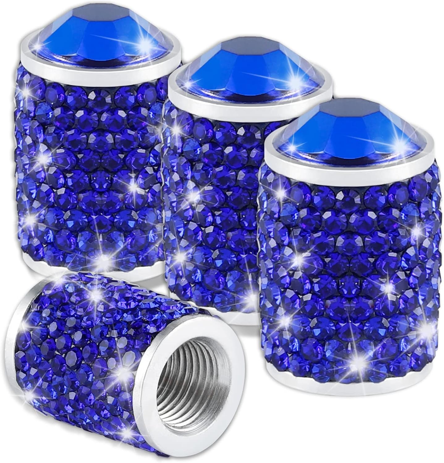 Alpmosn Car Wheel Tire Valve Caps, 4 PCS Bling Tire Valve