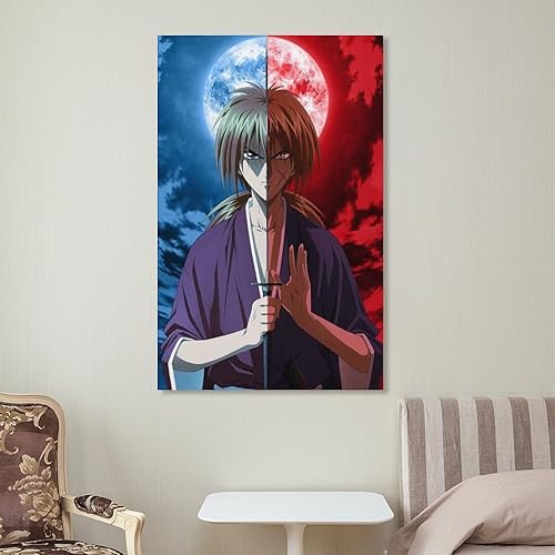 Miniatura 7 de XIANNA Rurouni Kenshin - Póster de anime (11) impresiones artísticas en lienzo para pared, póster de regalo, pintura fotográfica, pósteres para