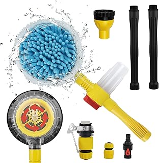 ECO-Baeerss Car Wash Brush Kit,Car Wash Mop with Multi -Function Shower,Car Wash Brush with Long Handle,Microfiber 360 Degree Car Wash Brush for Car, Rv, Truck and Garden (Style B)