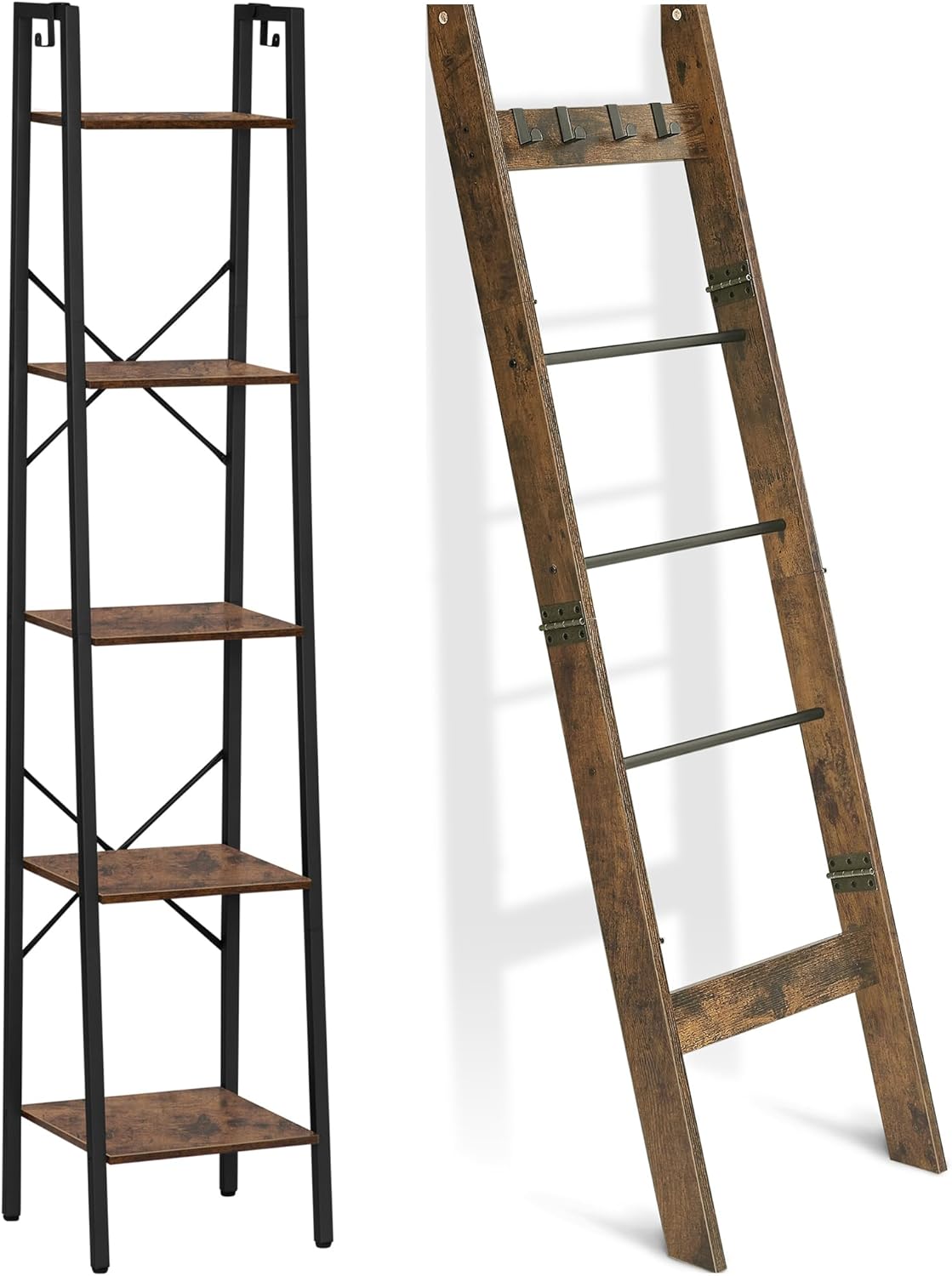 Blanket Ladder and Ladder Shelf