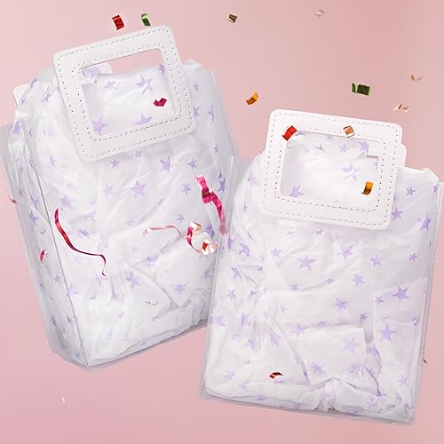 Miniatura 10 de MR FIVE Papel de seda de estrella a granel, 20 x 28 pulgadas, papel de seda de estrella para bolsas de regalo, papel de seda de estrella para