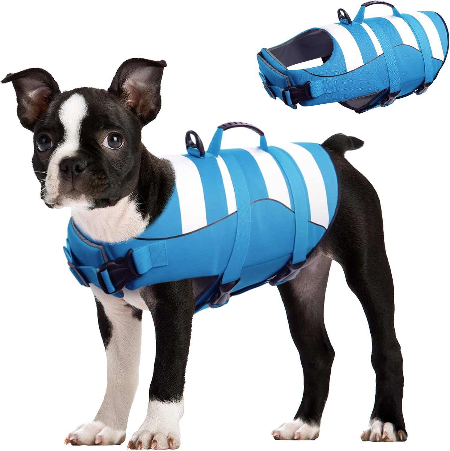 Queenmore Dog Life Jacket Adjustable RipStop Dog Life