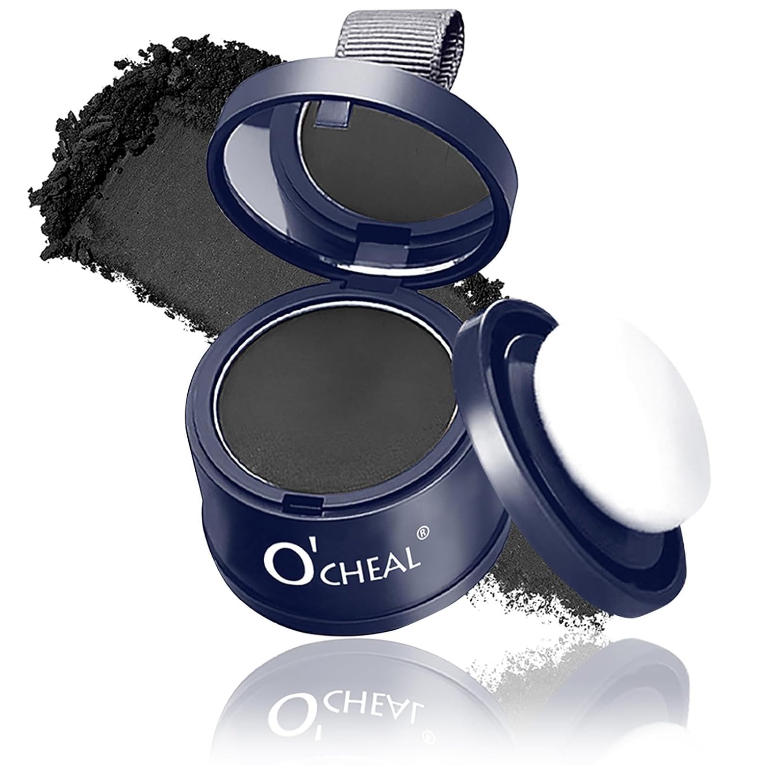 OCHEAL Black Hairline Powder Hair Loss Cover Up Powder Hair Fibers for Thinning Hair Instantly Root Touch Up