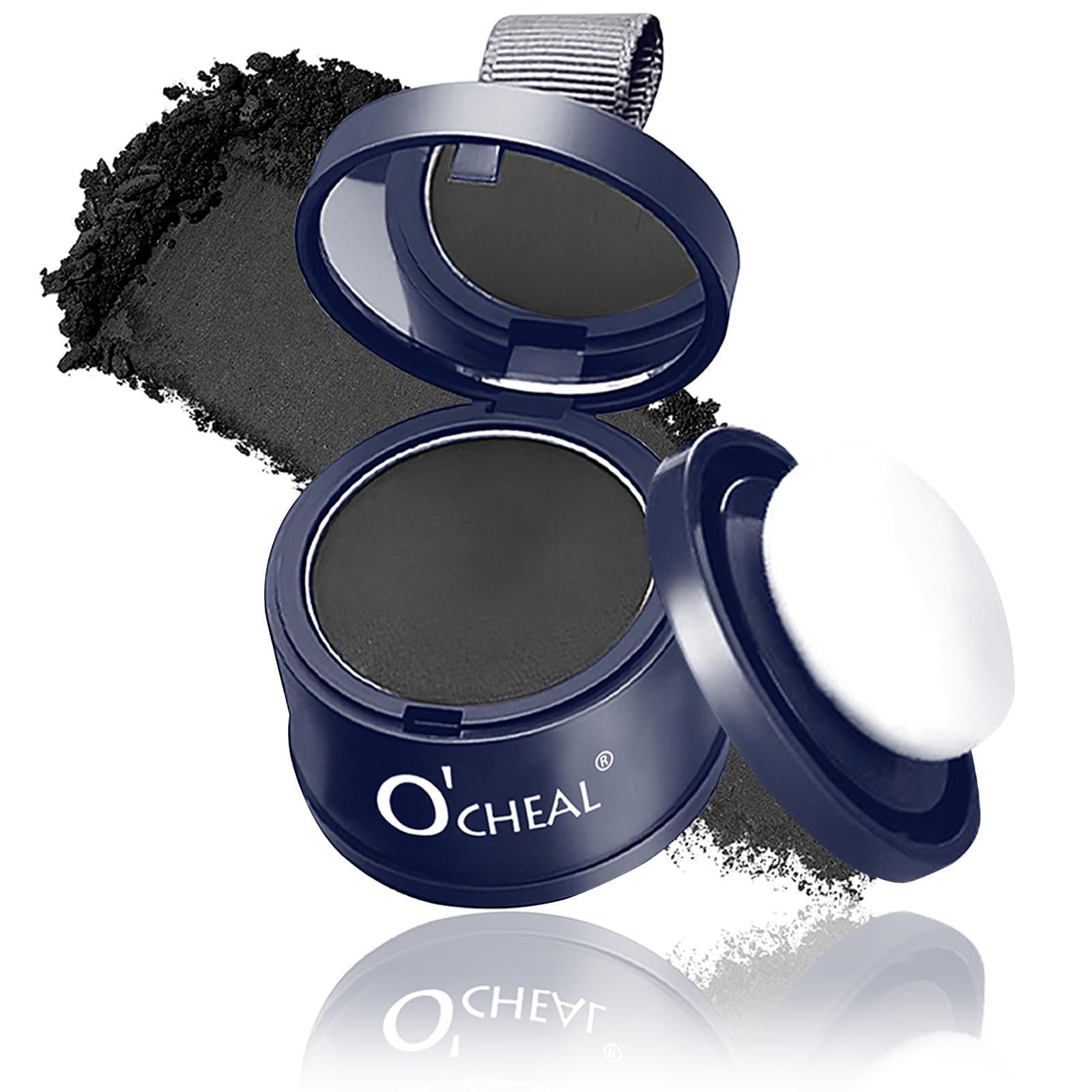 OCHEAL Black Hairline Powder Hair Loss Cover Up Powder Hair Fibers for Thinning Hair Instantly Root Touch Up