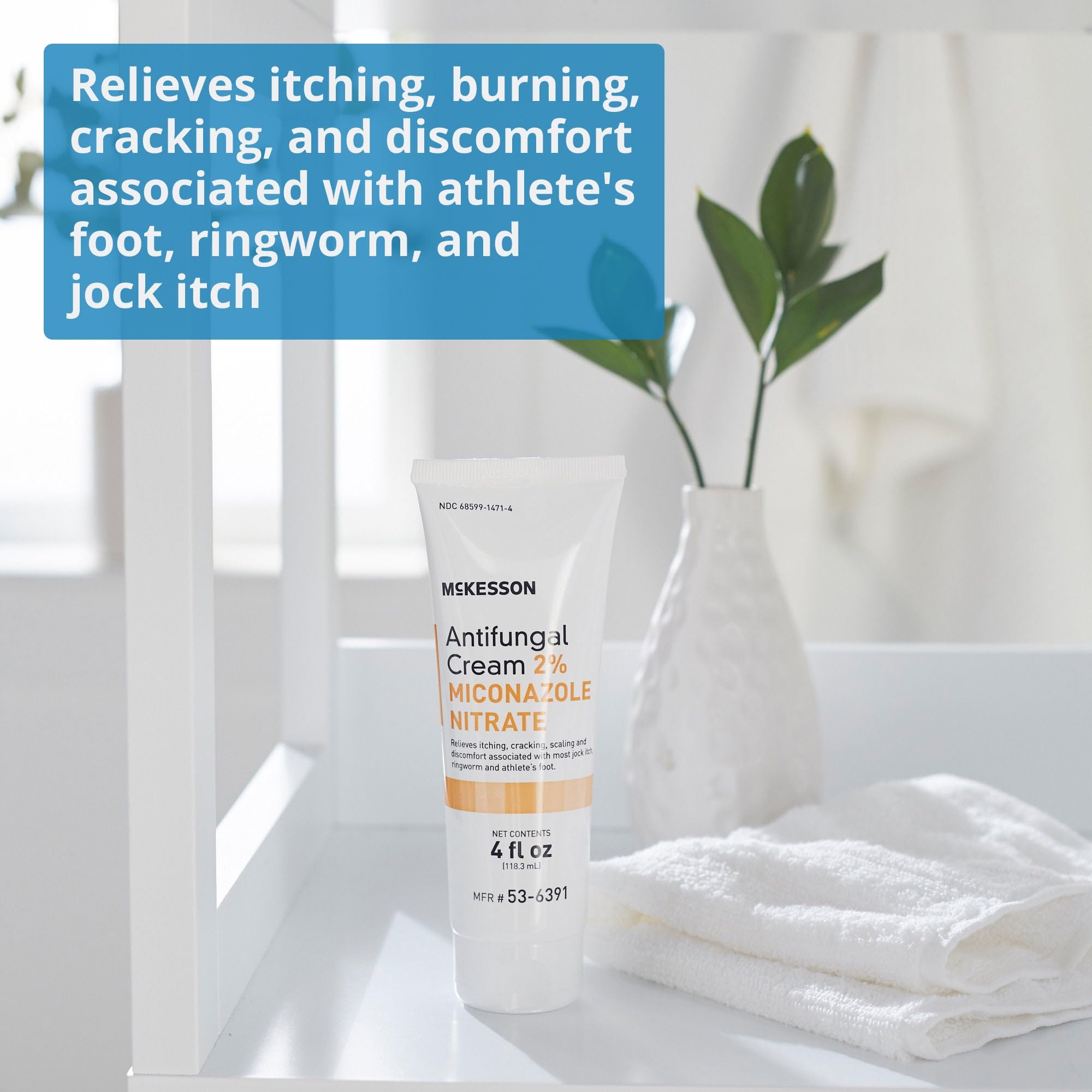 McKesson Antifungal Cream, 2% Miconazole Nitrate, Burning, 4 oz, 1 ct — Amazon image 4